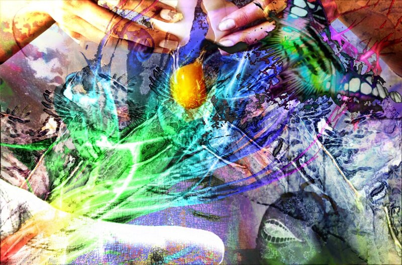Hands Holding Egg — Green