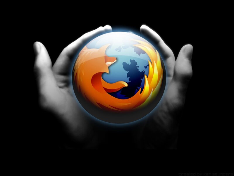 Hands holding Firefox logo