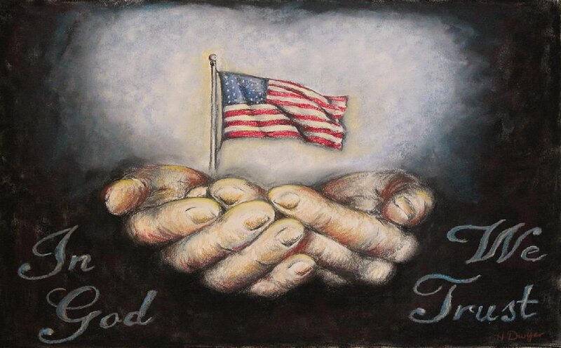 Hands Holding Flag