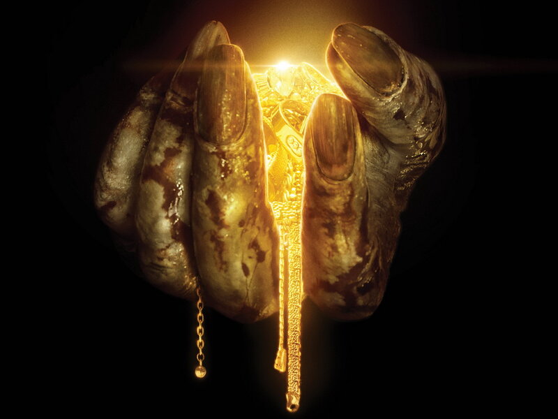 hands holding golden treasure