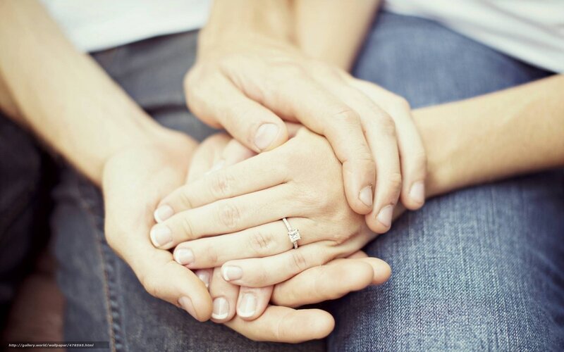 Hands Holding Hands — Blue