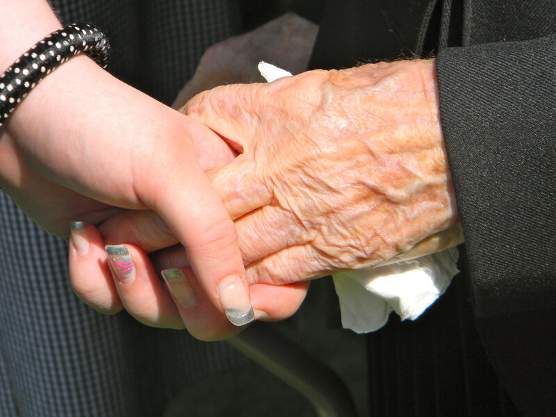 Hands Holding Hands — White