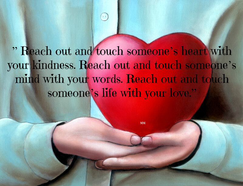 Hands Holding Heart — Red, Inspirational