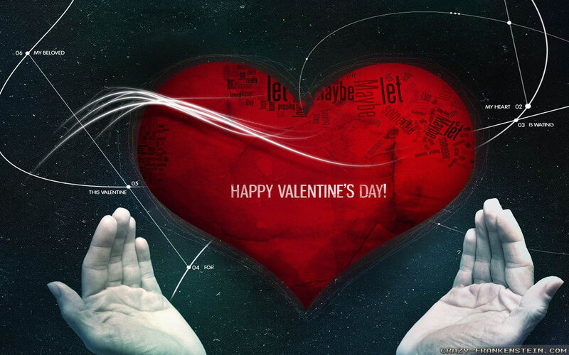 Hands Holding Heart — Red, Romantic, Night