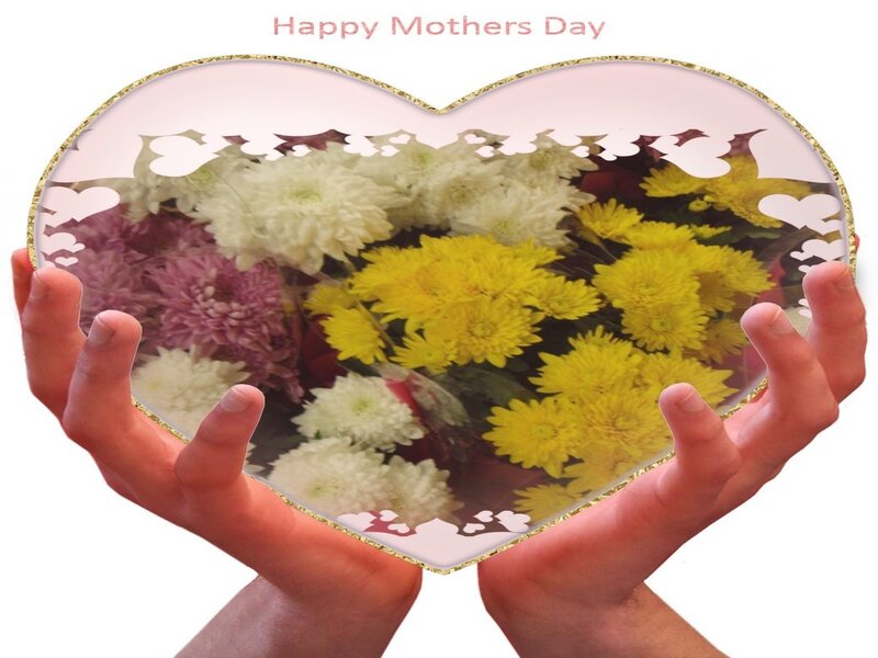 Hands Holding Heart-shaped Bouquet