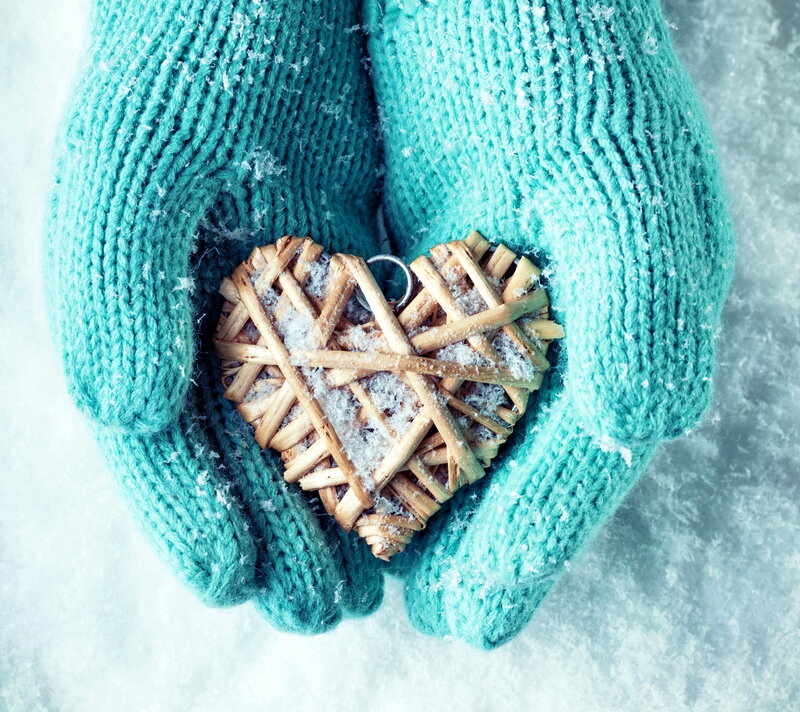 Hands Holding Heart — Teal, Calm