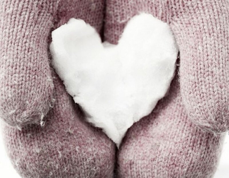 Hands Holding Heart — White, Calm