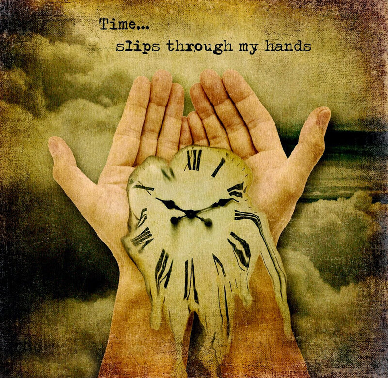 Hands Holding Melting Clock