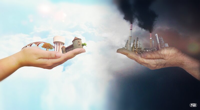 Hands Holding Miniature Worlds