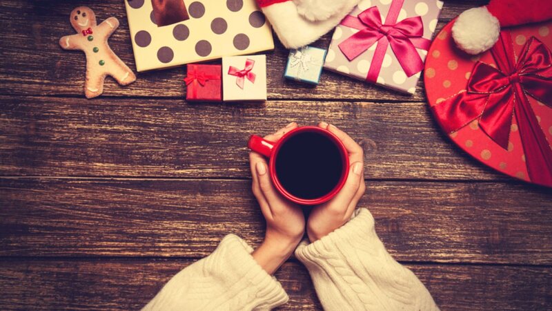 Hands Holding Mug — Brown