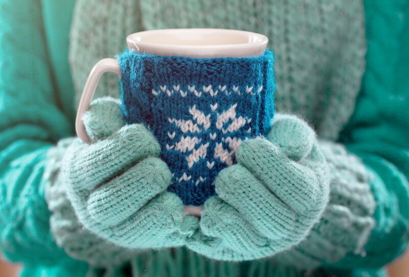 Hands Holding Mug — Teal
