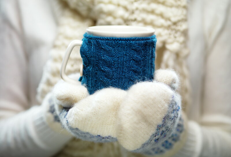 Hands Holding Mug — White, Cozy