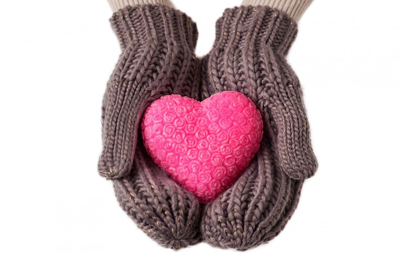 Hands Holding Pink Heart