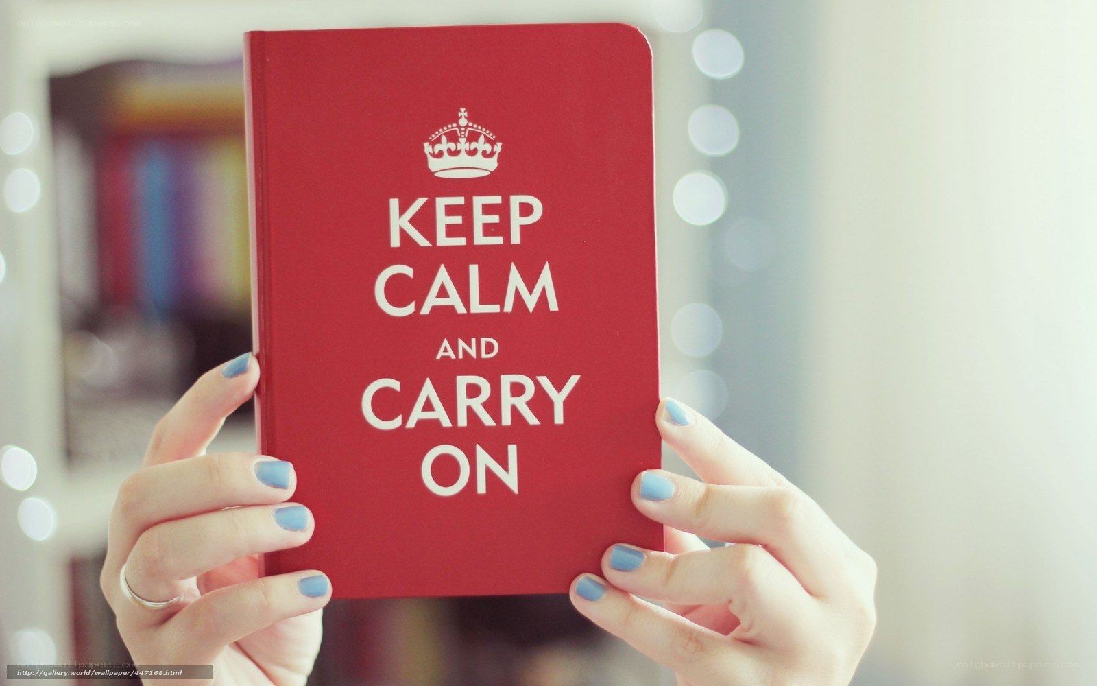 hands holding red book