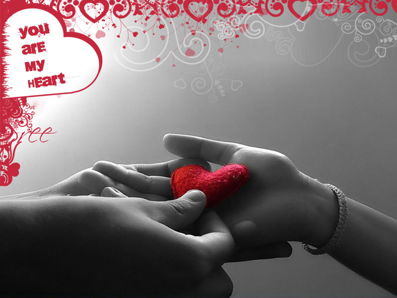 Hands Holding Red Heart — Romantic