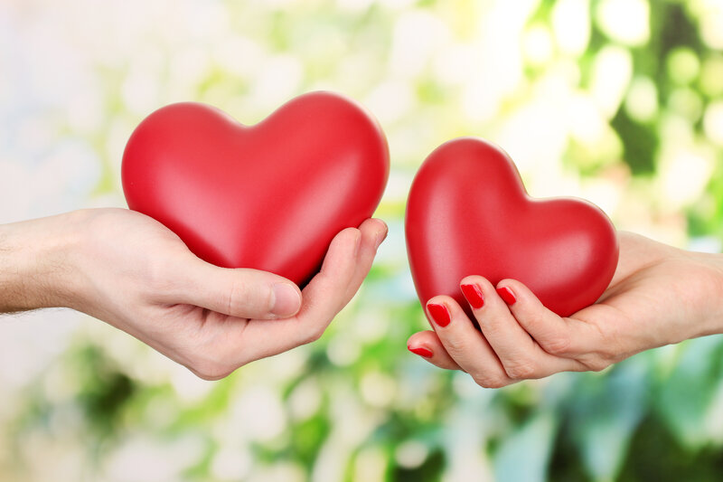 Hands Holding Red Hearts — Serene
