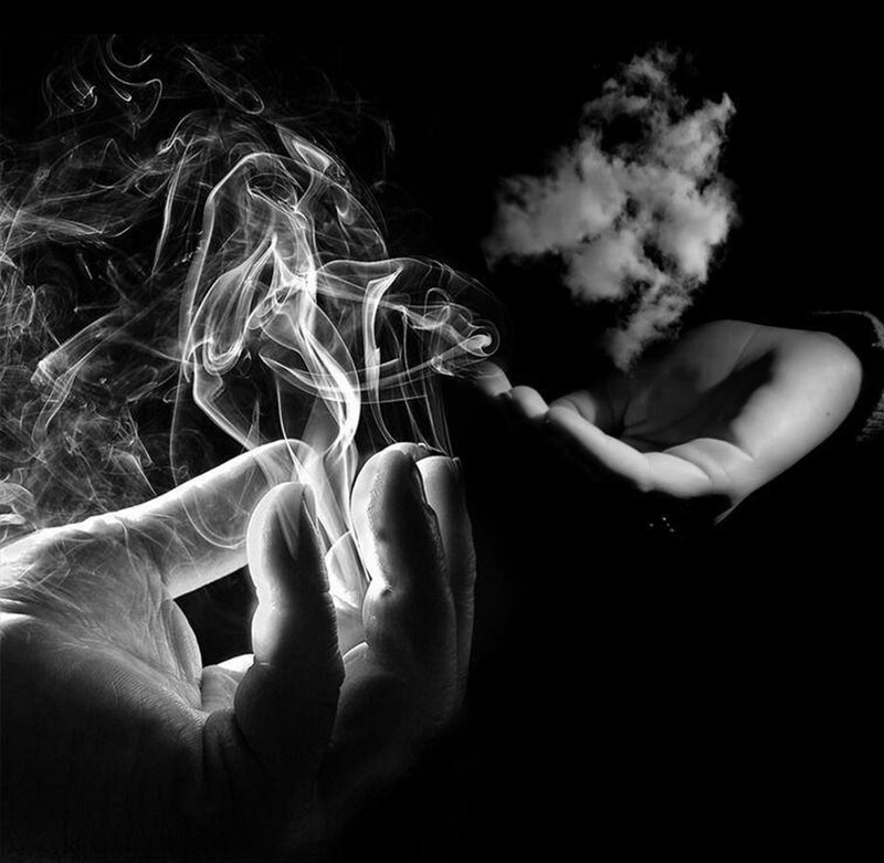 Hands Holding Smoke