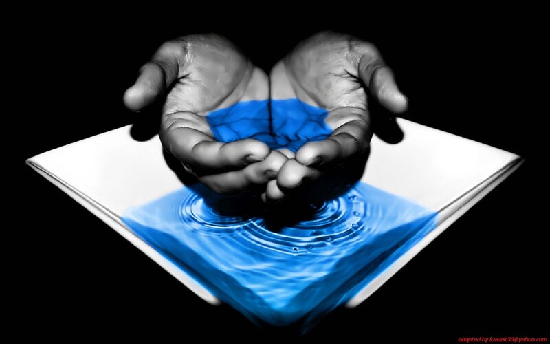 Hands Holding Water