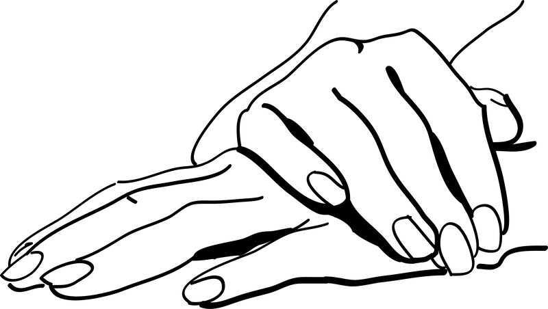 hands in a resting position
