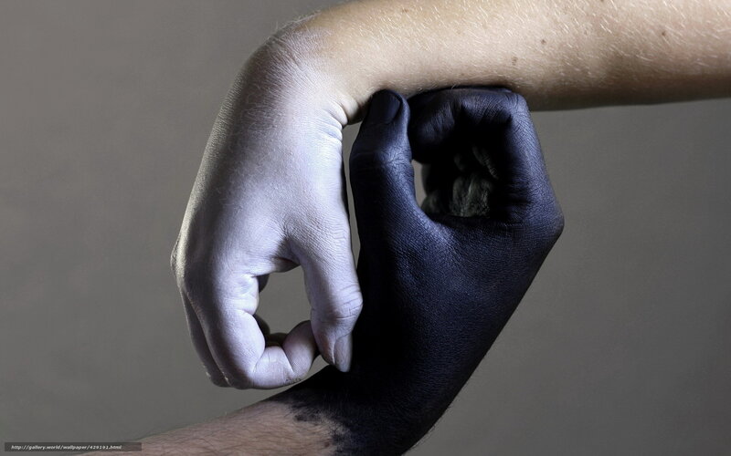 hands in contrast