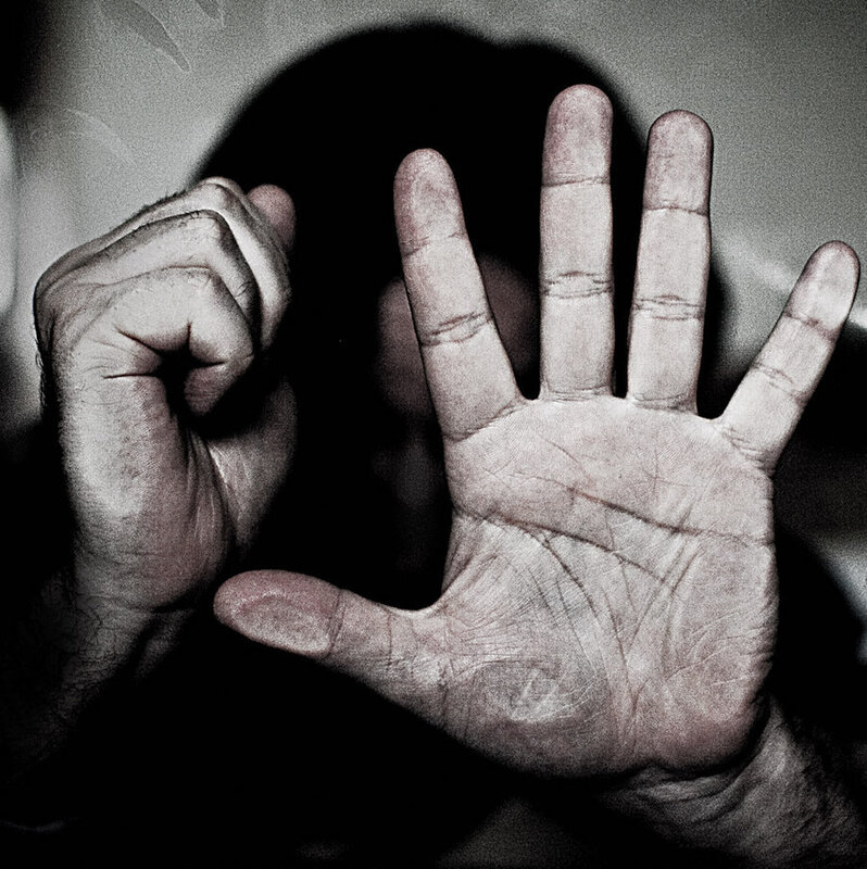 Hands in shadow