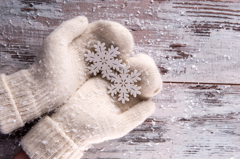 Hands in Winter Gloves