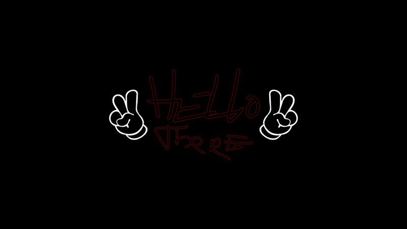 Hands Making Peace Signs — Black