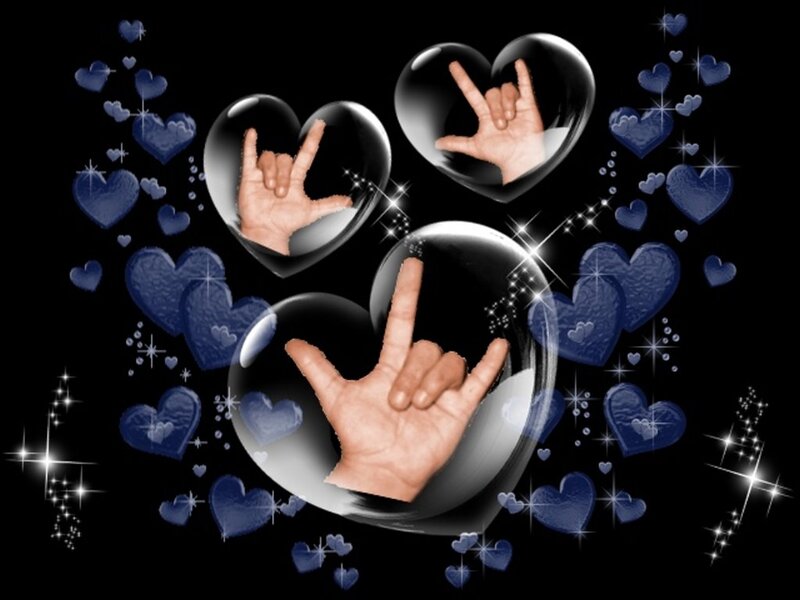 Hands Making Rock-on Gesture — Black