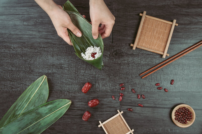 Hands Making Zongzi