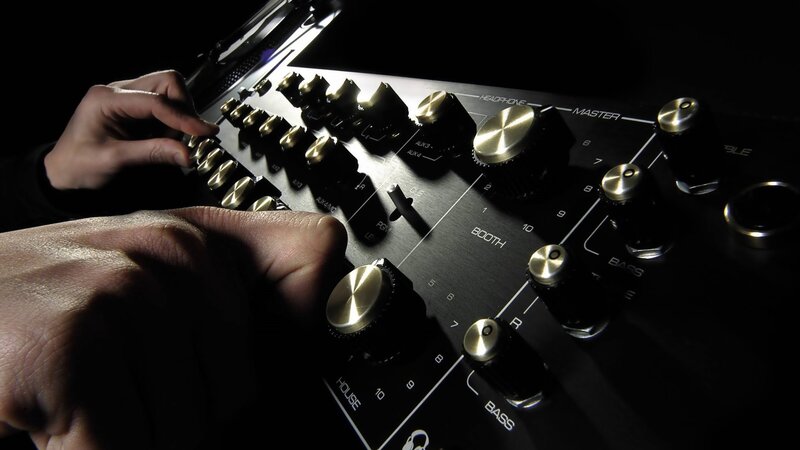 hands on audio mixer
