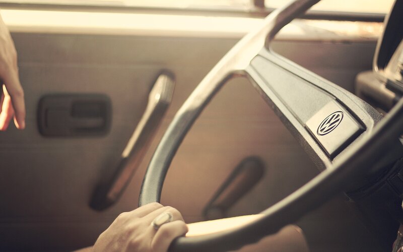 Hands on Steering Wheel — Brown