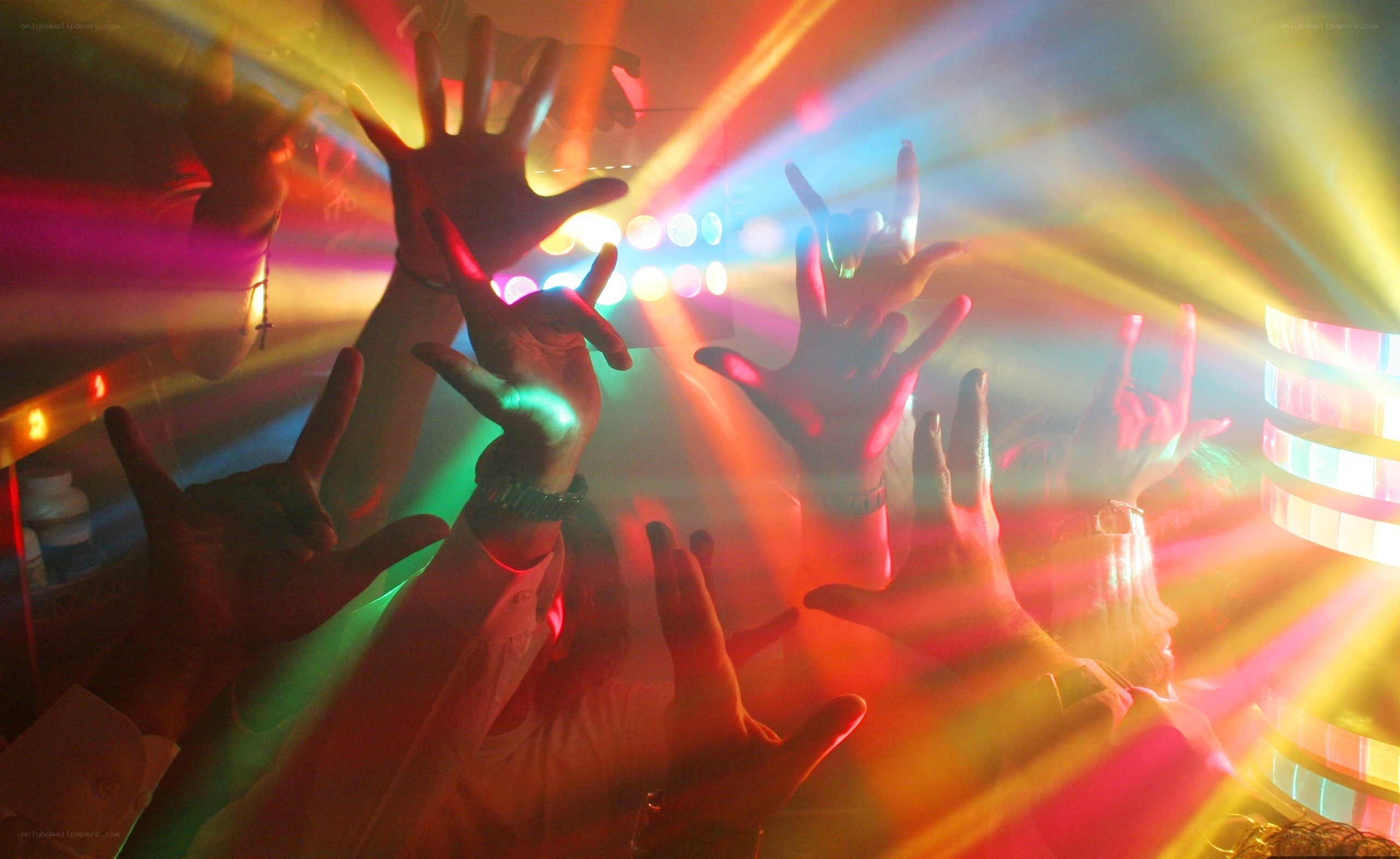 Hands raised at a concert