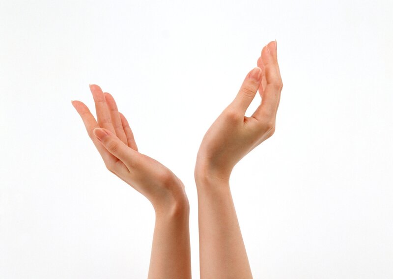 hands raised in offering