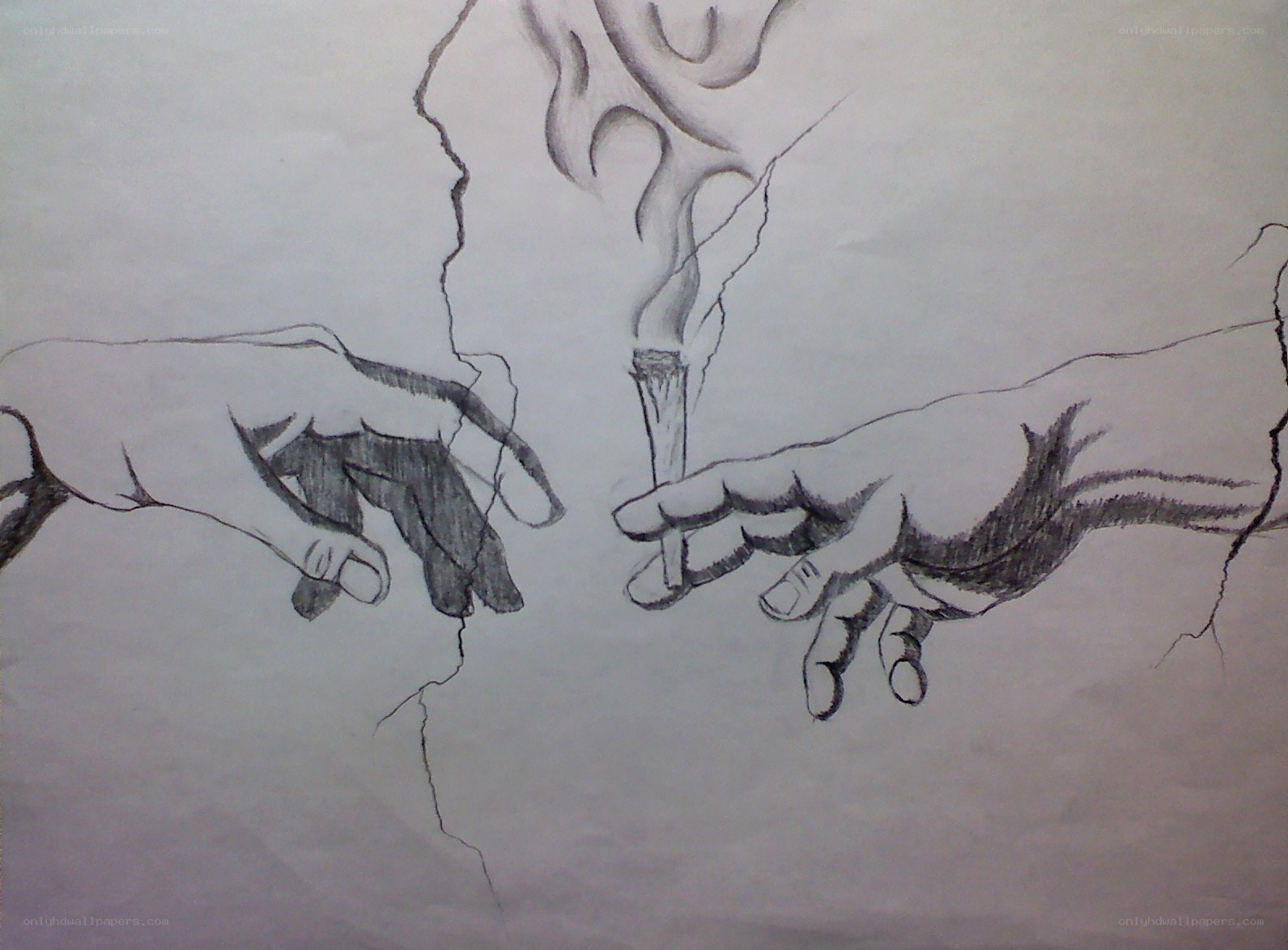 hands reaching for a joint