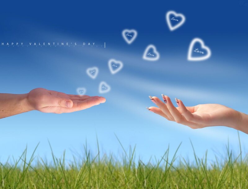 Hands reaching for hearts
