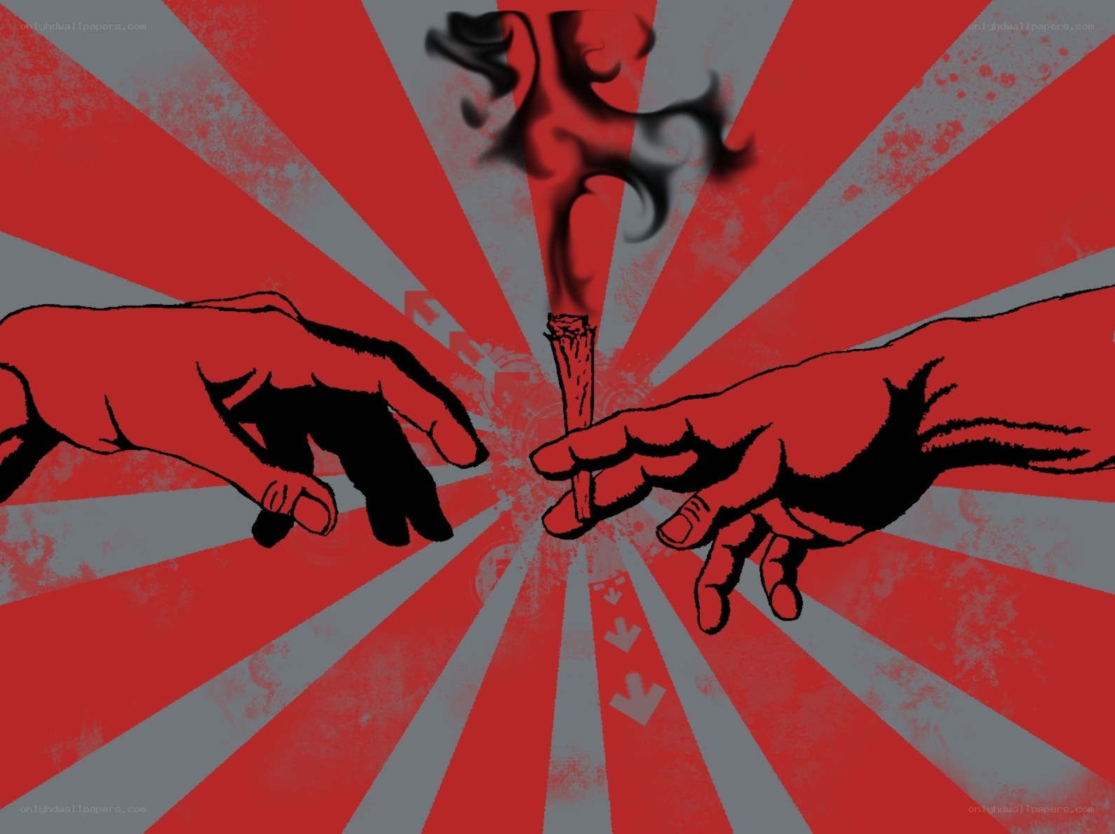 hands reaching for joint