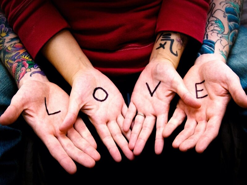 Hands spelling love