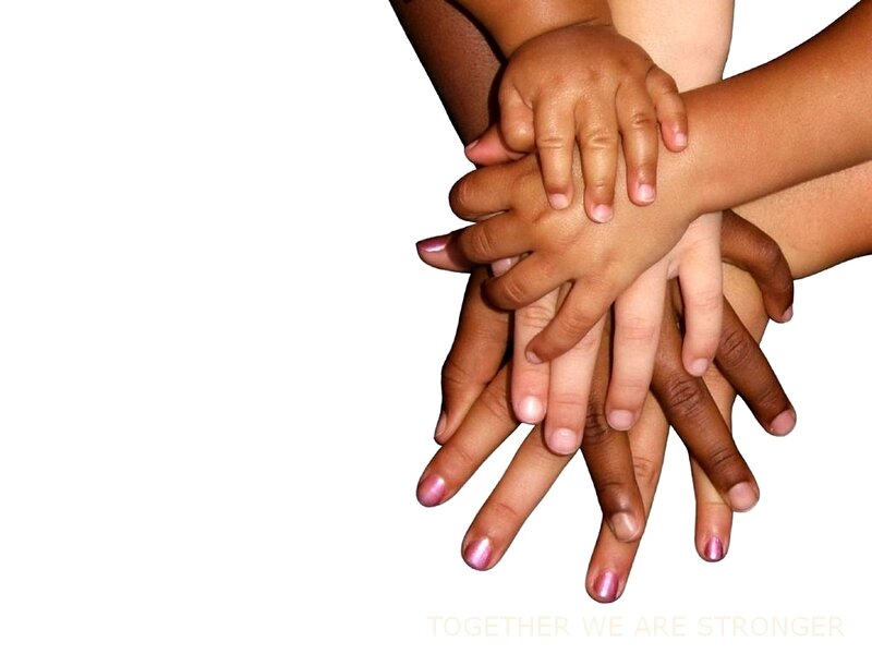 hands stacked together
