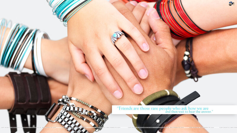 Hands Stacked Together — White