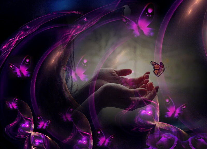 Hands with Butterflies