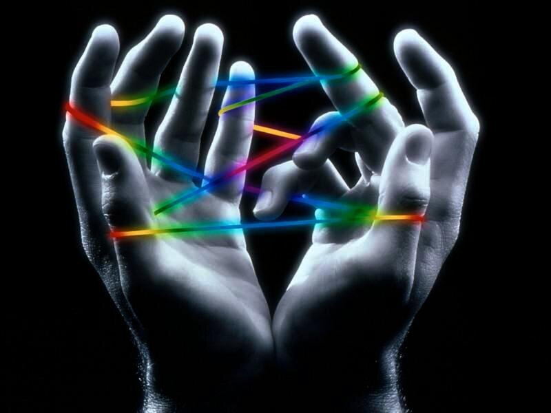 Hands with Glowing Strings