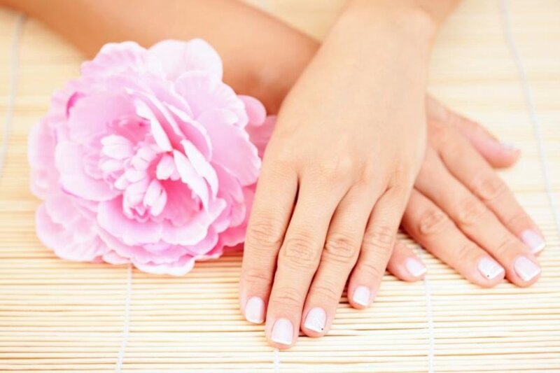 Hands with Manicure — Pink, Calm, Photograph