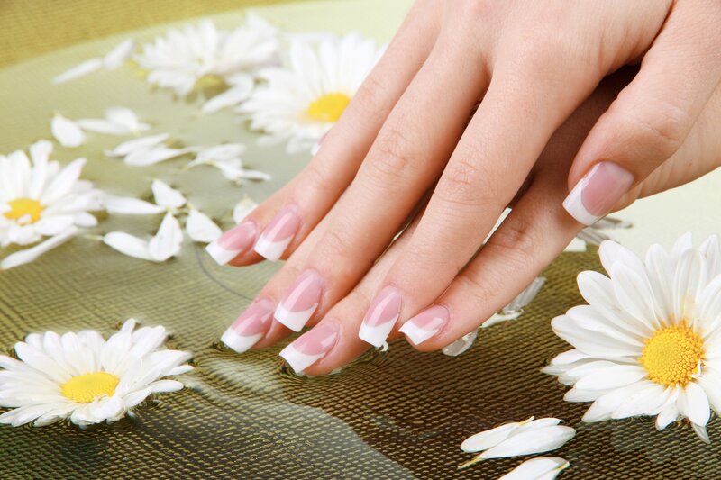 Hands with Manicure — White, Serene, Photograph