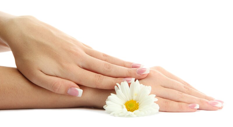 Hands with Manicure — White, Serene
