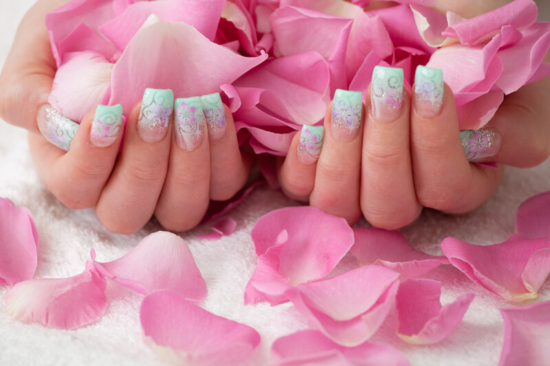 Hands with Manicured Nails — Pink