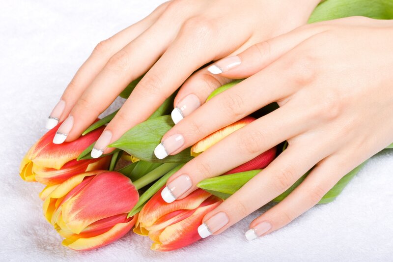 Hands with Manicured Nails — Red