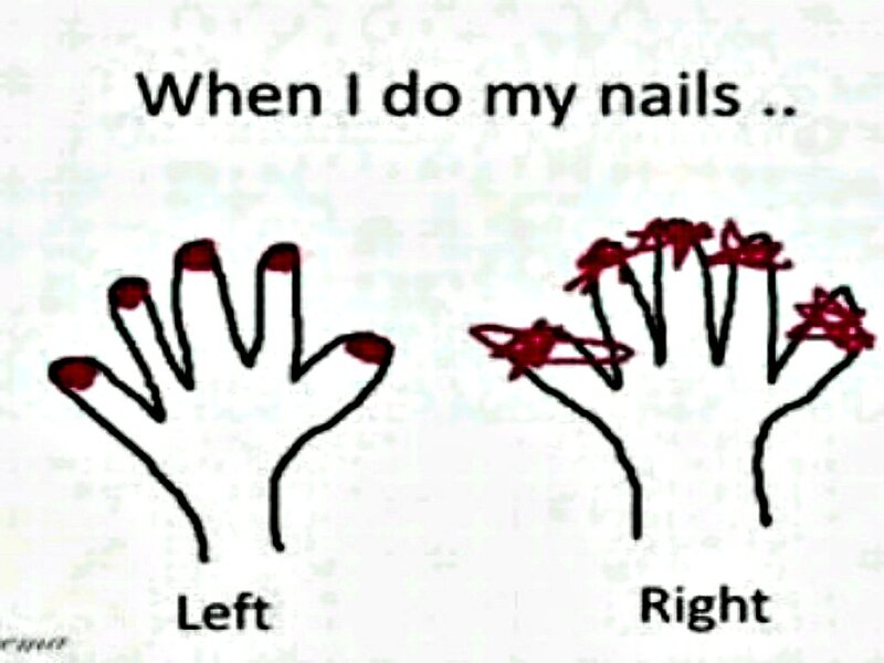 Hands with Painted Nails