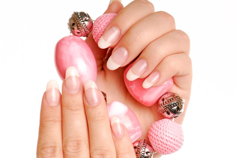 Hands with Pink Beads
