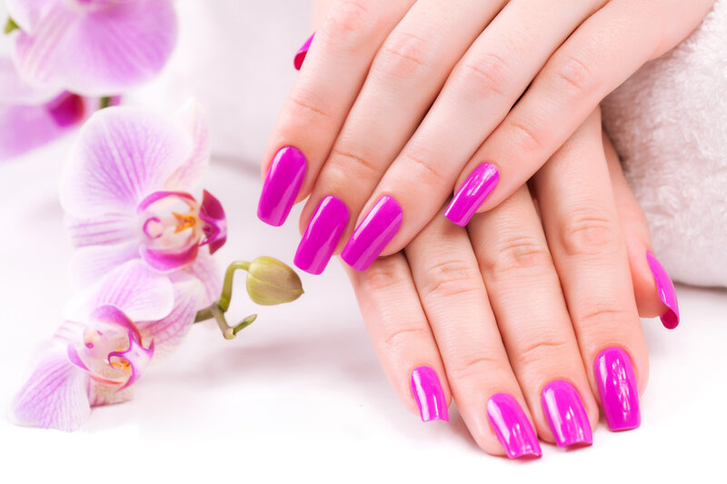 Hands with Pink Nails