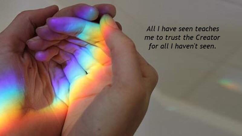 Hands with Rainbow Light — Red